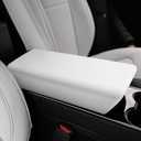 Center Console Non-Slip Armrest Cover  Specifically Designed for the New Tesla Model Y 2025 2026 Refresh (Juniper) and Tesla Model 3 Refresh (Highland)  New Model Y Juniper Accessories White