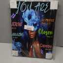 Inspirational Christian Canvas Wall Art, Blue Floral Scripture Quotes Canvas Print, Religious Home Decor, Christian Wall Art Home Decor for Living & Prayer Room 12x16 inch Framed