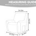 Cupuamon Recliner Chair Covers,Lazy Boy Recliner Covers Stretch Reclining Covers 1 Piece Furniture Protector with Elastic Bottom for Dog,Kids-Silver