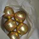 MiniInflat Gold Autograph Baseballs 9 Inch Blank Baseballs Class of 2025 Ball Graduation Gift Senior Night Gifts for Trophies Anniversary College Coaching Gift Awards Sport Party Favors