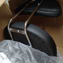 BFTOU Black Square Minimalist Swivel Stool with Wheel for Work SPA Shop Massage Height-Adjustable and Cost-Effective Rolling Stool Chair with Back, One Size