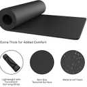 Foam Sleeping Pad - Lightweight 0.5-Inch Mat for Camping, Cots, Tents, Backpacking, and Yoga - Non-Slip and Waterproof with Handle by Wakeman (Black)