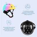 Color Gradient Adjustable Kids Bike Helmet with Knee & Elbow Pads Set | Multi-Sport Safety Gear for Boys & Girls Ages 8-14 | Skateboarding, Scooters, Roller & Inline Skating, Longboarding, Size Medium