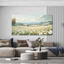 Large Canvas Wall Art Decor Wall Art Pictures for Living Room Canvas Art Wall Decor Green White Nature Wall Art Prints Artwork for Walls Vintage Landscape Wall Art Decor Home Office Decor 24" X 48"