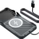 Wireless Car Charger,LANSEMKU Car Wireless Chargers Charging pad Non Slip 15w Fast Charger for Car Wireless Phone Charger for iPhone17/ 16/15/14/13/12 Pro Max,for Android (with Holder-100cm Cable)