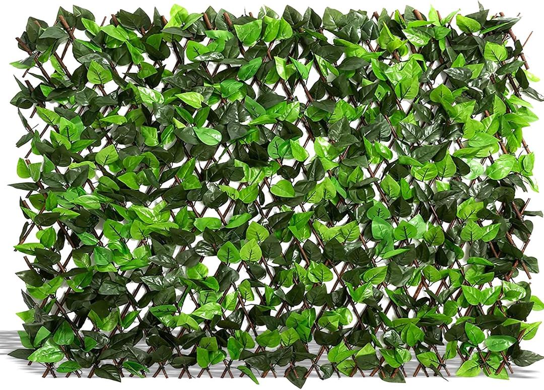 DOEWORKS Expandable Fence Privacy Screen for Balcony Patio Outdoor, 1PC Faux Ivy Fencing Panel for Backdrop Garden Backyard Home Decorations (16*45 Inch * 1 PC)