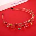 mokkia Cinco De Mayo Headband for Women Mexican Accessories Enamel Chili Sombrero Hairband Jeweled Rhinestone Headband Mexican Fiesta Outfits Holiday Gifts (Mexican B)