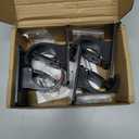 4 Pieces Self Adhesive Curtain Rod Bracket, Universal Plastic Curtain Rod Holders, No Drill Curtain Rod Brackets Curtain Rod Hooks for Bathroom, Bedroom, Livingroom, Kitchen (Black)