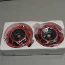 FARBIN Car Horn 12V Super Tone Horn High/Low Tone Twin Horns Kit Loud Horns for Car Motorcycle Truck (Red)