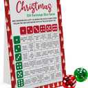 Exchange Dice Game, One Instruction Standing Sign with 2 Dice, Christmas Group Party Game, Xmas Gift Swap Game-SDGE02