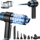 EYYA Handheld Car Vacuum Cleaner Cordless, 15000PA High Power Vacuum & Air Duster, 4-in-1 Portable Mini Vacuum with LED Light, Hand Held Vacuum Cleaner for Car Home Office (Black/Blue)