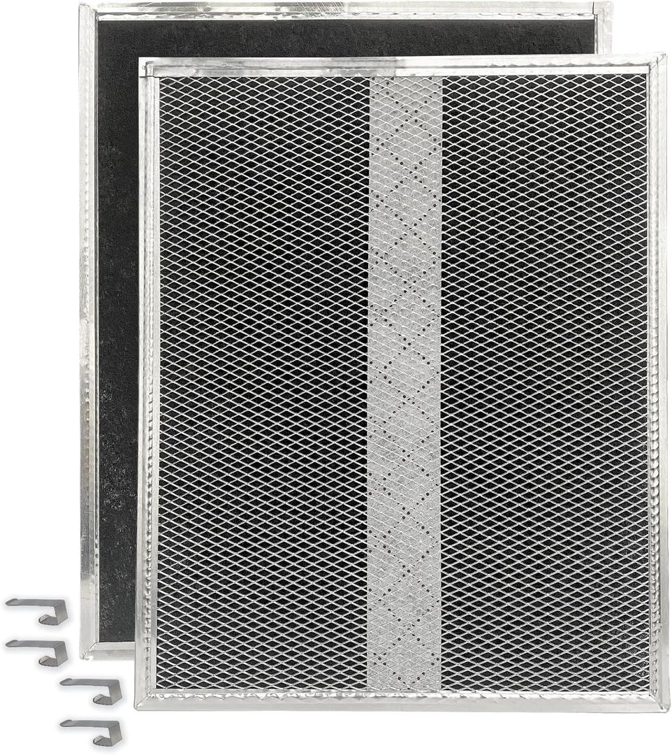 Upgraded Range Hood Activated Carbon Filter S99010308 Suitable for Bro-an Nut-one BPSF30 QS WS and GE WB02X10707 Ductless Range Hood Deodorising Filter 10.8 x 13.3 inches 2-pack Upgraded Range Hood Activated Carbon Filter S99010308 Suitable for Bro-an Nut-one BPSF30 QS WS and GE WB02X10707 Ductless Range Hood Deodorising Filter 10.8 x 13.3 inches 2-pack