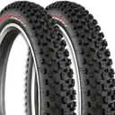 Fincci Pair 26x4.0 Fat Bike Tires - Foldable 26 inch Bike Tires with Wear-Resistant Compound,100-559, Fat Tire with Durable Tread Design for Mountain, Hybrid, Dirt Bike, Street Tires for Ebike, 30 TPI (Black)