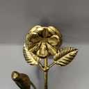 Flat Antique Brass Painting Metal Napkin Holder with Vintage and Classic Bird Design For Kitchen and Dinner Table