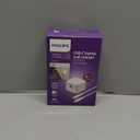 Philips USB Wall Charging Kit, 60W GaN USB C Charger Block with 6ft Braided Cord, Dual Port USB Cube for iPhone 16 Series, 15 Series, iPad Pro, Foldable Plug, White Charging Box, DLP3523W/37