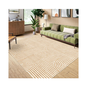 Washable Area Rug 8x10 - Large Orange Boho Rugs for Living Room Soft Abstract Bedroom Rug Ultra-Thin Modern Rainbow Carpet Stain Resistant Rug for Dining Room Nursery Room Home Decor