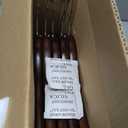 HOUSE DAY Wooden Hangers 10 Pack, Heavy Duty Wood Coat Hangers for Closet, Smooth Finish Wooden Suit Hanger with Non Slip Pants Bar, Sturdy Wood Clothes Hanger, Walnut