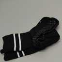 Cotton Compression Socks Women&Men with Grips Non Slip 15-20mmHg Knee High Graduated Sock for Nurse, Pregnancy, Yoga (Large-X-Large, 02-3 Pairs-black White Gray)