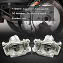 cciyu Front Left & Right Brake Calipers Assembly w/Bracket 19B6790 19B6791 For Hyundai For Elantra GT/For Veloster,For Kia For Forte/For Forte Koup/For Forte5