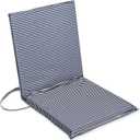 Geetery Foldable Beach Floor Chair Portable Low Seat Navy Stripe Poolside Chairs with Back Support and Carry Strap Thick Seat Cushion for Beach Camping Picnic Stadium Lawn Outdoors