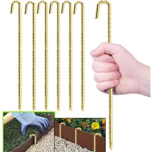 Landscape Stakes 9 Pack, 10 Inch Garden Landscape Anchoring Stakes for Terrace Board, Landscape Edging Coil, Grass Barrier, Bender Board, Weed Barrier Landscape Garden Inflatable Decor Fixing