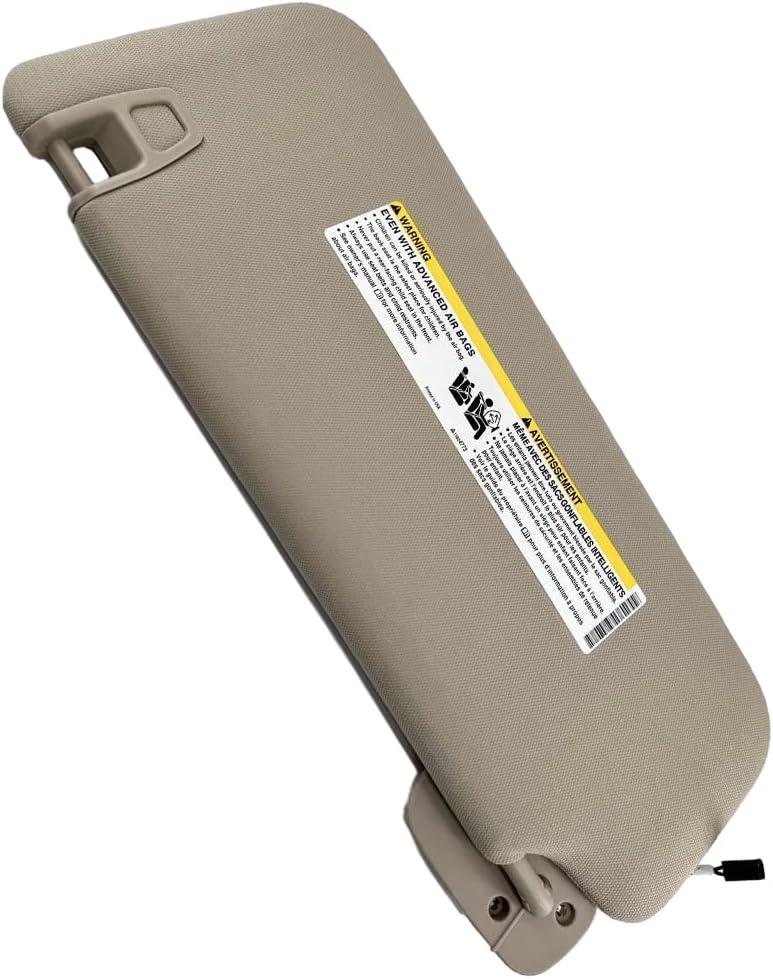 Passenger RH Side Sun Visor Replacement - Right Passenger Side, Compatible with Cadillac, Chevy, GMC - Replace 22850310 Beige