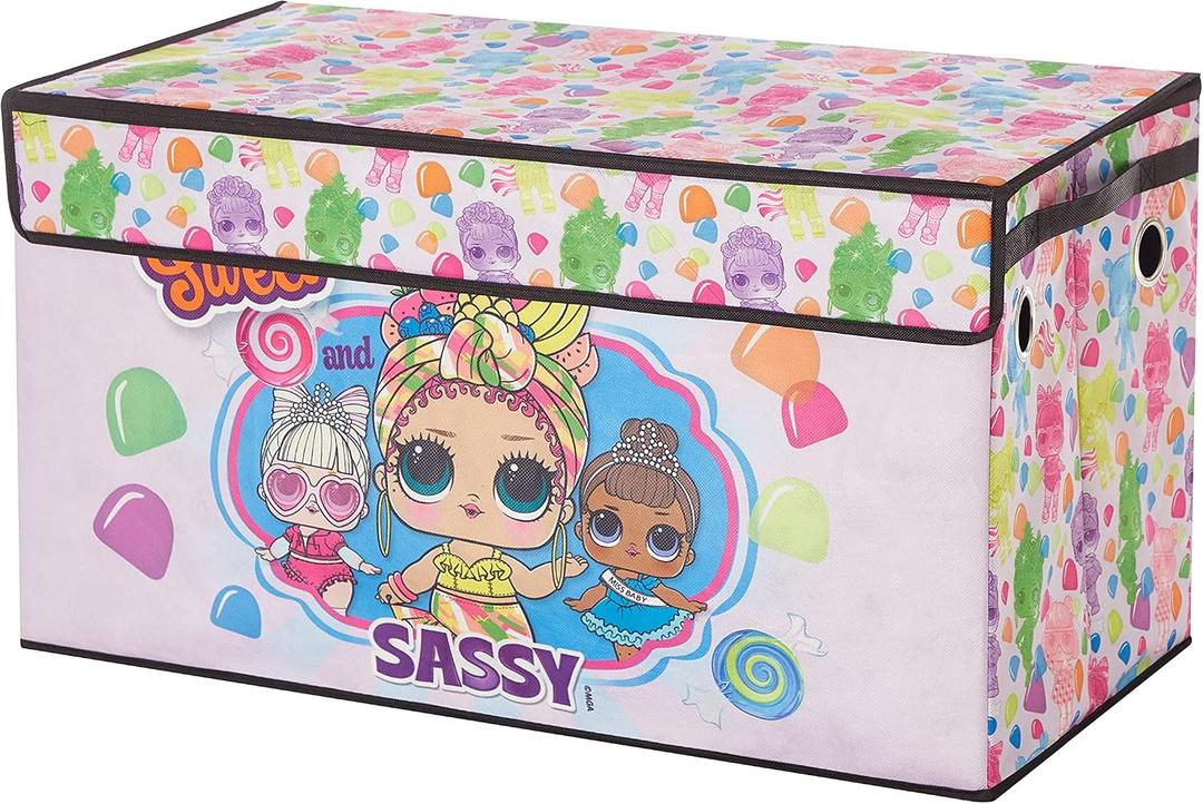 LOL Surprise Collapsible Childrens Storage Trunk - Durable with Soft Lid, 28.5"x14.5"x16", Fun and Spacious Organizer for Kids