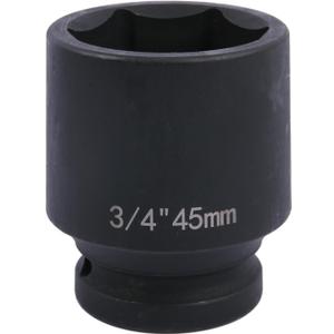 3/4" Drive 45mm Impact Socket 6-Point Standard Impact Sockets Made with Chrome Molybdenum Alloy Steel, Metric