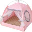 Pet Nest Cat Tent Bed Pet Products The General Closed Cozy Hammock with Floors Cat House Pet Small Dog House Accessories Products Washable Small Pet Bed( D, Medium)