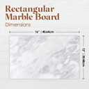 Homeries Marble Pastry Board (12 x 16 Inches) - Marble Serving Tray for Cheese, Pastries, Bread - Large White Fancy Slab for Cake Display