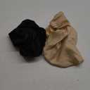 2Pcs Silk Bonnet for Sleeping, Satin Hair Bonnets, Soft Elastic Band Silk Sleep Cap, Hair Wrap for Women (Black Gold)