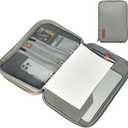 Portfolio Organizer Binder- Premium 3-Ring Padfolios for Women & Men, Zipper Closure,ipad Storage Bag, can Hold All Kinds of documents, Card Slot, Pen Ring, Professional Binder Waterproof -Gray Green