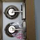 Kalium Wall Sconces Set of Two Modern Vanity Lights with Double Clear Glass Shade Brushed Nickel Indoor Farmhouse Wall Light for Bathroom Living Room Bedroom Hallway Bulb E26 Base (2PCS) (Silver)