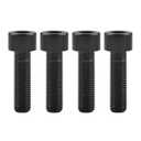 Titanium Cap Allen Socket Head Bolts M10 20 25 30 35 40 45 50 55 60mm Screw Pack of 4 (M10x35mm Pitch 1.5mm, Black)