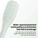 Tangle Teezer Extra Gentle Detangler Hair Brush, with Fewer Bristles for Gentle & Effective Detangling to Minimize Hair Loss & Breakage, Eucalyptus Green