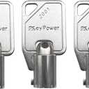 (3) KeyPower 2001-2100 Keys for Sentry Safe Lock Boxes, Tubular Barrel Round Ace Key, Pre-Cut to Your Code: 2060