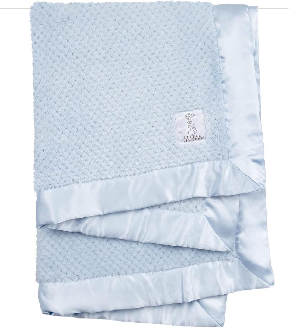 Little Giraffe Honeycomb Baby Blanket 29" x 35", Blue