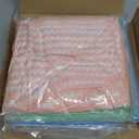 JOYMOOP 18 Pack Microfiber Cleaning Cloth, Kitchen Towels for Dish Drying Washing, Absorbent Streak Free Lint Free Rags for Cleaning, Reusable and Washable Towels - 10" x 10" (Mixed [Pink+blue+green])