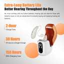 2 x Hearing Aids, Rechargeable Hearing Aids for Seniors with Hearing Loss, Noise Cancelling & Clear Sound, Comfort & Invisible, 80H Long Battery, USB-C Fast Charge, One-Button Operation, Skin