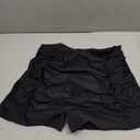 SHENHE Women's High Waisted Swim Shorts Tummy Control Ruched Boyshorts Bathing Suit Bottoms (Black, XL)