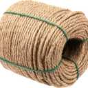 394 FT Natural Jute Rope, 6 MM Diameter Twisted Jute Rope Hemp Rope for Home Decoration and DIY Craft