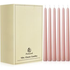 10-Inch Tall Unscented Dripless Taper Candles Bulk 30 Pack - Sage Green Taper Candles Bulk - Smokeless, 6-8 Hour Long Burning - Colored Candlesticks Bulk -