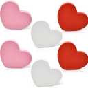 6 Valentine's Day Heart Wooden Table Decor Centerpieces Happy Valentines Tabletop Rustic Love Hearts Wood Block Sign Tiered Tray Decorations for Valentine Home Shelf Desk Mantle Party Decoration