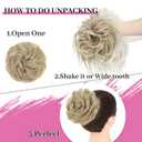 5 PCS Messy Bun Hair Piece for Women Scrunchies Ponytail Extension with Elastic Rubber Band Hair Pieces for Updos Fake Hair Buns Hair Piece Accessories Set for Women (White Blonde)