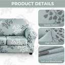 Lamberia Printed Sofa Cover for 2 Cushion Couch High Stretch Sofa Slipcovers 3 Piece Loveseat Slipcover with Two Separate Cushion Covers Elastic Bottom Floral Pattern (Fall, Loveseat)