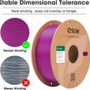 eSUN PLA Basic Filament 1.75mm, 3D Printer Filament High Speed PLA for Fast Printing, 1KG Spool (2.2 LBS) 3D Printing Filament for High Speed 3D Printers, Purple