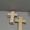 Blueweenly 12 Set 9 Inch DIY Wooden Crosses Crafts Kits for Christian Sunday School with 200 Plush Ball Accessories, Layered Cross Framed Cross for DIY Crafts Valentine Easter