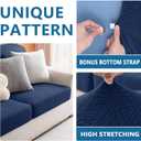 hyha Waterproof Couch Cushion Covers, Waterproof Sectional Couch Covers for Cushion Sofa for Pets, Stretch Sofa Slipcover Washable with Elastic Bottom(Back Cover M, Navy)