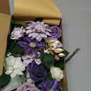 Wedding Decor Pack of 2 Welcome Sign Flower Backdrop Garland for Ceremony Reception Wall Easel Home Decoration Entryway Faux Outdoor Board Head Table Decor Lilac & Cream