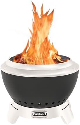 Amazon.com : Cuisinart 19.5 Cleanburn Smokeless Fire Pit with Removable Base for Ash, Portable Wood Burning Outdoor Fireplace, Stainless Steel Smoke Free Outdoor Heater, Enhanced Airflow and Easy Cleanup : Patio, Lawn & Garden